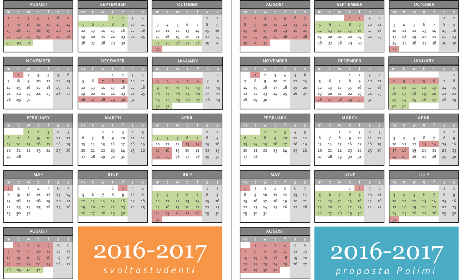 Proposta Nuovo Calendario Accademico 2017